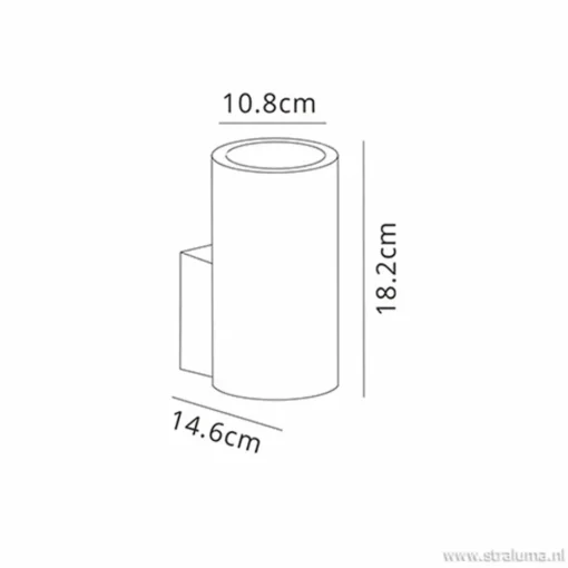 Buitenlamp Volcano wand grafiet IP65>Straluma Clearance