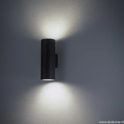 Buitenlamp Vulcano wand grafiet IP65></noscript>Straluma Best