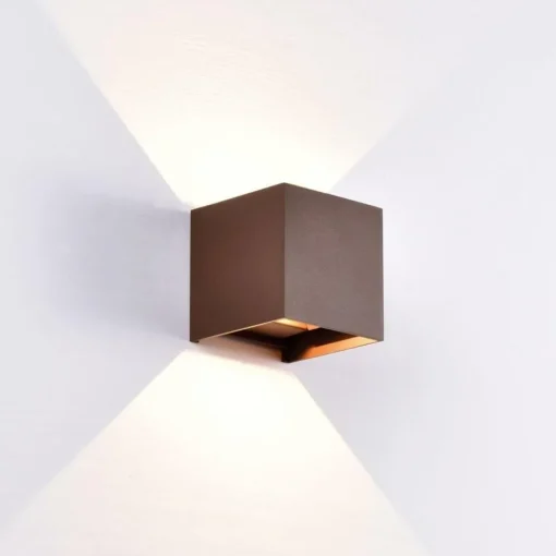 Buitenlamp wand bruin up+down IP54>Straluma Best