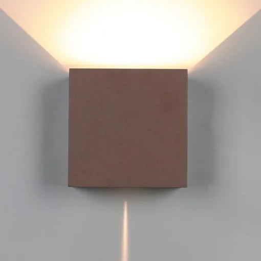 Buitenlamp wand bruin up+down IP54>Straluma Best