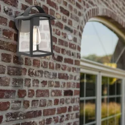 Buitenlamp wand zwart met helder glas></noscript>Straluma Online