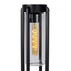 Buitenlamp zwart metaal met glazen kap IP44></noscript>Straluma Sale