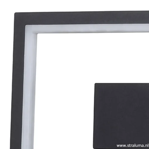 Buitenlamp-wandlamp antraciet frame IP65>Straluma Clearance