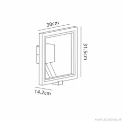 Buitenlamp-wandlamp antraciet frame IP65></noscript>Straluma Clearance