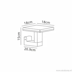 Buitenlamp-wandlamp antraciet square><noscript><img width=