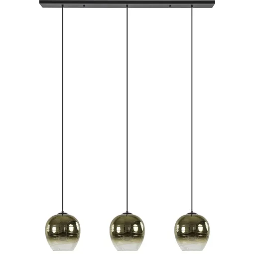 Chique hanglamp 3-lichts zwart met goud>Straluma Sale