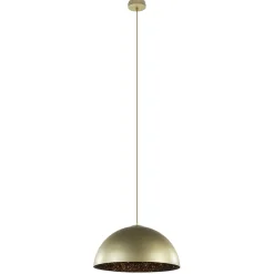 Chique hanglamp mat goud met zwarte binnenzijde>Straluma Outlet