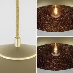 Chique hanglamp mat goud met zwarte binnenzijde></noscript>Straluma Outlet
