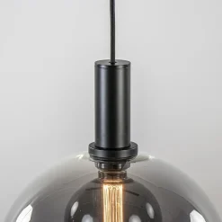 Chique 3-lichts hanglamp zwart met smoke glazen bollen></noscript>Straluma Online