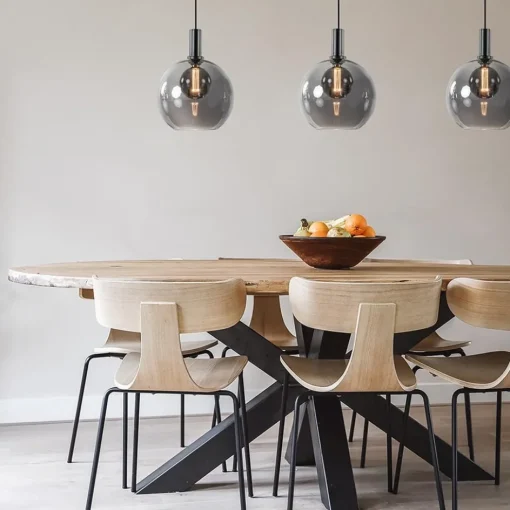 Chique 3-lichts hanglamp zwart met smoke glazen bollen>Straluma Online