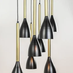 Chique 8-lichts hanglamp zwart met goud></noscript>Straluma Outlet