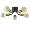 Chique plafondlamp mat zwart met goud>Straluma Sale
