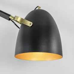 Chique plafondlamp zwart met goud verstelbaar></noscript>Straluma Discount