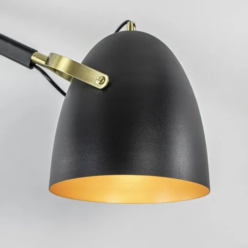 Chique plafondlamp zwart met goud verstelbaar>Straluma Discount