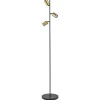 Chique staande lamp mat zwart met gouden spots>Straluma Best