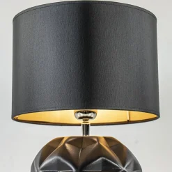 Chique tafellamp zwart met kap zwart/goud></noscript>Straluma Clearance