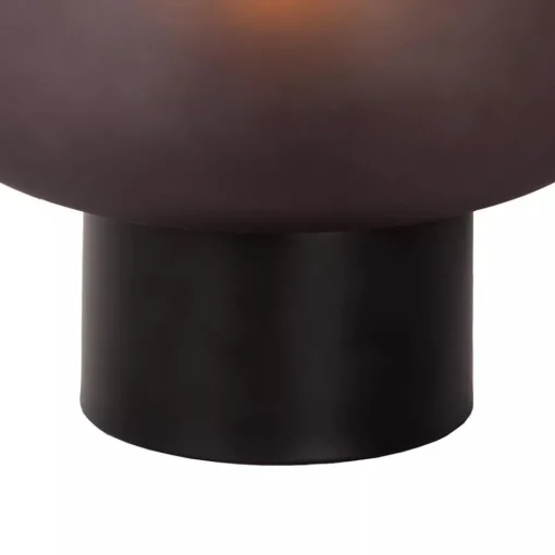Chique tafellamp zwart met mat zwart glas>Straluma Best