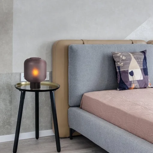 Chique tafellamp zwart met mat zwart glas>Straluma Best