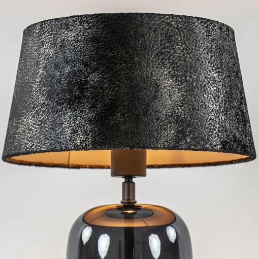 Chique tafellamp zwart/goud met kap>Straluma Discount