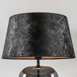 Chique tafellamp zwart/goud met kap></noscript>Straluma