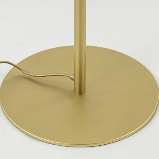 Chique vloerlamp mat goud met mat witte glazen kap>Straluma New