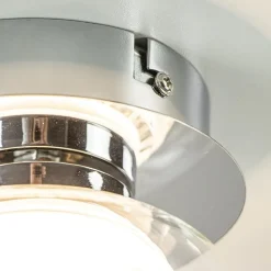 Chromen plafondlamp met helder glas incl. LED></noscript>Straluma Best