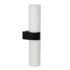Cilinder badkamerlamp zwart met opaal glas IP44>Straluma New