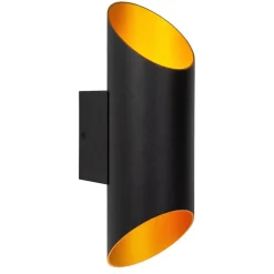 Cilinder wandlamp zwart goud up+down>Straluma Clearance