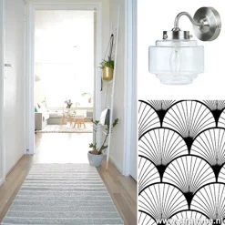 Deco wandlamp staal met helder glas></noscript>Straluma
