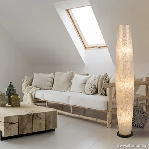 Decoratieve schelpen vloerlamp zuil>Straluma Outlet