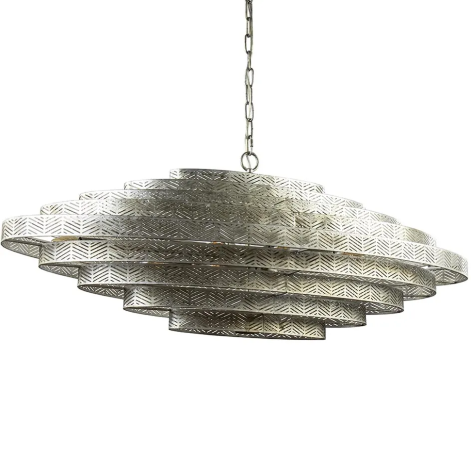 Design hanglamp ovaal oud zilver>Straluma New