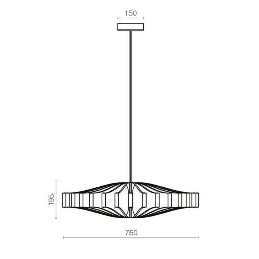 Design LED hanglamp Wheel zwart 75 cm>Straluma Hot