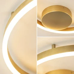 Design LED plafond/wandlamp ring goud></noscript>Straluma Discount