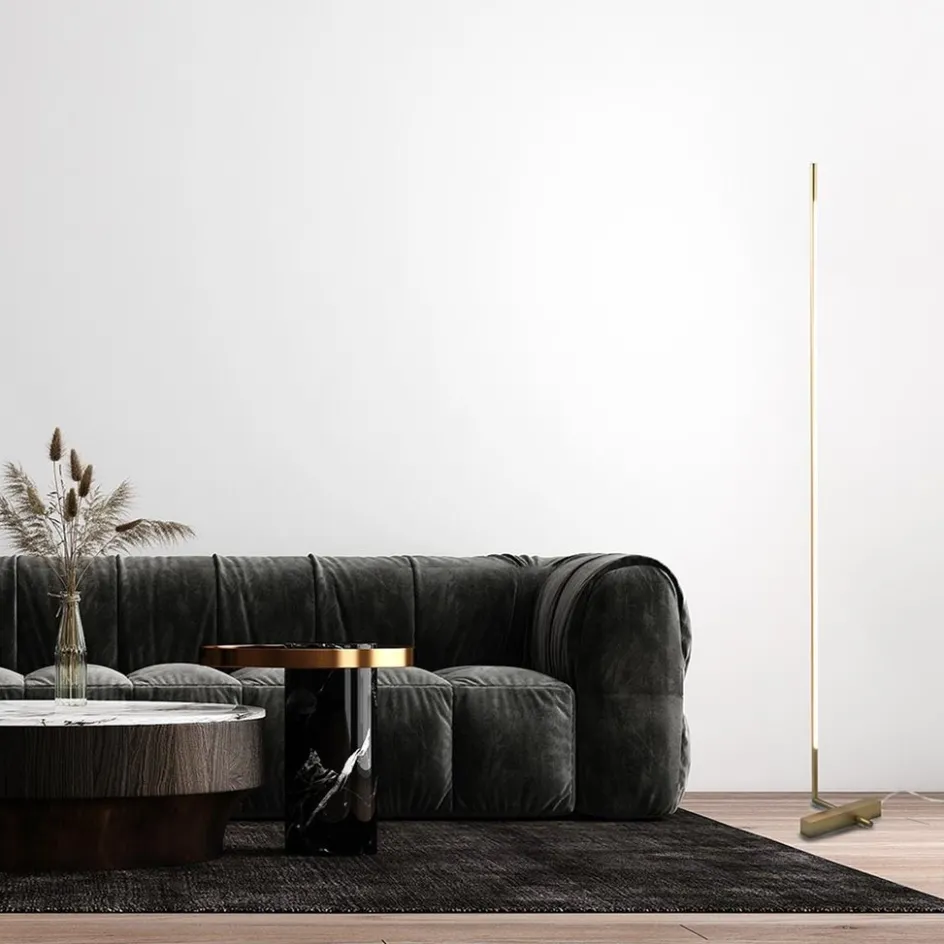 Design LED vloerlamp goud verstelbaar>Straluma Hot