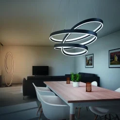 Design LED vloerlamp ovaal mat zwart dimbaar></noscript>Straluma Sale