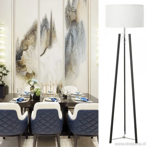 Design staande lamp zwart staal dimbaar>Straluma Clearance