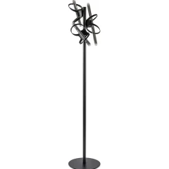 Design vloerlamp mat zwart metaal inclusief LED>Straluma New