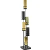 Design vloerlamp met cilinder kappen zwart/goud>Straluma Clearance