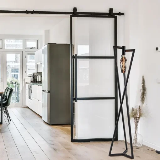 Design vloerlamp Taranto zwart metaal dimbaar>Straluma Online