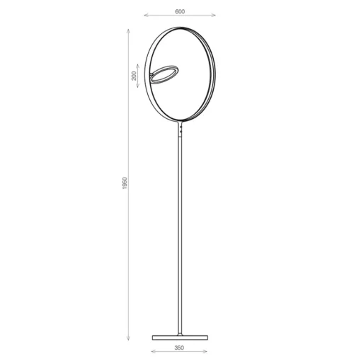 Design vloerlamp zwart met dubbele LED ring>Straluma Sale