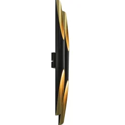 Design wandlamp Pipes mat zwart met goud>Straluma