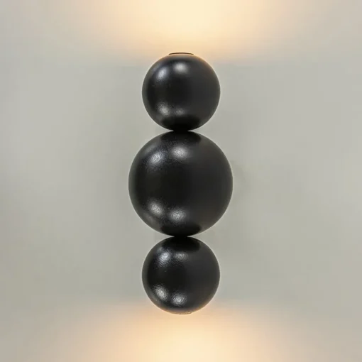 Design wandlamp textured black inclusief LED>Straluma
