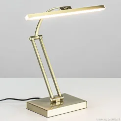 Dimbare LED bureaulamp brons verstelbaar>Straluma Online