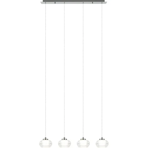 Dimbare LED hanglamp chroom met helder glas>Straluma Outlet