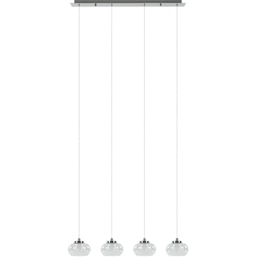 Dimbare LED hanglamp chroom met helder glas>Straluma Outlet