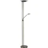 Dimbare LED uplighter met leeslamp donker brons>Straluma Sale