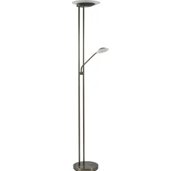 Dimbare LED uplighter met leeslamp donker brons>Straluma Sale