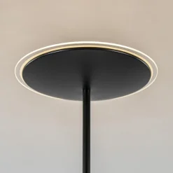 Dimbare LED uplighter vloerlamp mat zwart></noscript>Straluma Outlet