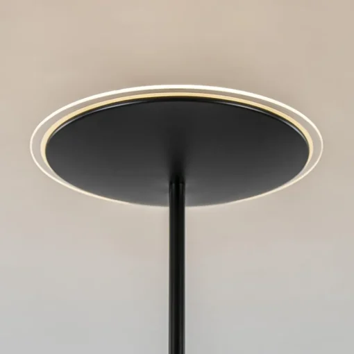 Dimbare LED uplighter vloerlamp mat zwart>Straluma Outlet