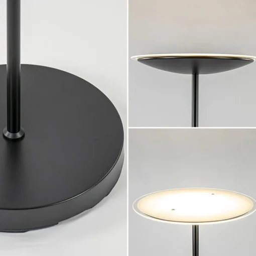 Dimbare LED uplighter vloerlamp mat zwart>Straluma Outlet